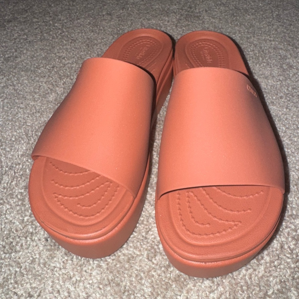 Chic Orange Slide Sandals